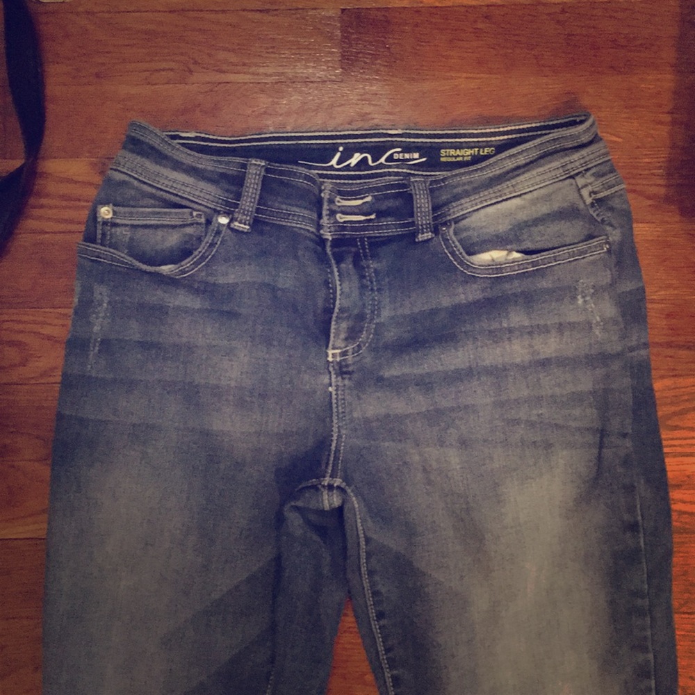 Inc straight leg light denim jeans